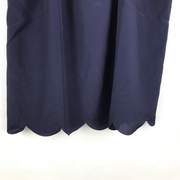 🆕 Macy's  Scalloped hem Faux tie neck top - Picture 4 of 8